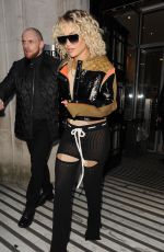 RITA ORA Arrives at BBC Studios in London 03/16/2020