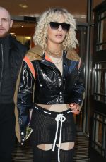 RITA ORA Arrives at BBC Studios in London 03/16/2020