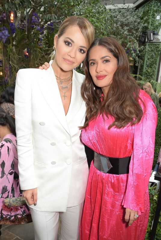RITA ORA at International Womens Day for the Caring Foundation with Salma Hayek in London 03/08/2020