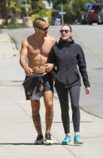 ROBIN WRIGHT and Clement Giraudet Out in Santa Monica 03/27/2020