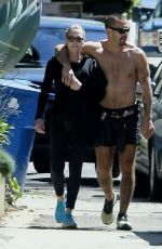 ROBIN WRIGHT and Clement Giraudet Out in Santa Monica 03/27/2020