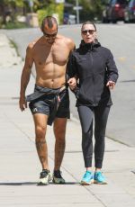 ROBIN WRIGHT and Clement Giraudet Out in Santa Monica 03/27/2020