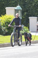 ROBIN WRIGHT and Clement Giraudet Out Riding Bikes in Los Angeles 03/28/2020