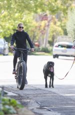 ROBIN WRIGHT and Clement Giraudet Out Riding Bikes in Los Angeles 03/28/2020