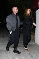 ROSIE HUNTINGTON-WHITELEY and Jason Statham at Matsuhisa in Beverly Hills 03/06/2020