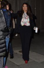 SALMA HAYEK Leaves British Vogue