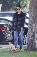 SANDRA BULLOCK Out with Her Dog in Van Nuys 03/01/2020