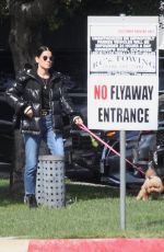 SANDRA BULLOCK Out with Her Dog in Van Nuys 03/01/2020