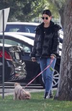 SANDRA BULLOCK Out with Her Dog in Van Nuys 03/01/2020