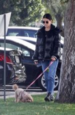 SANDRA BULLOCK Out with Her Dog in Van Nuys 03/01/2020