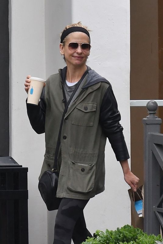 SARAH MICHELLE GELLAR Out for Coffee in Brentwood 03/14/2020