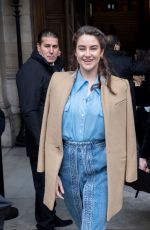 SHAILENE WOODLEY Arrives at Stella McCartney Fashion Show in Paris 03/02/2020