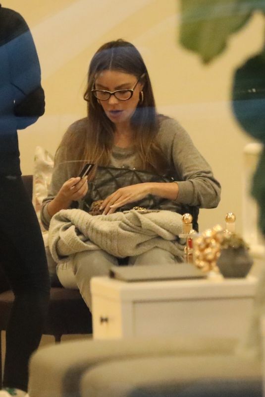 SOFIA VERGARA at a Nail Salon in Beverly Hills 03/09/2020