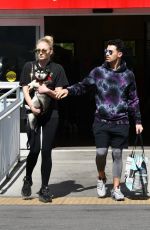 SOPHIE TURNER and Joe Jonas with Their Dog to Petco in Los Angeles 02/29/2020