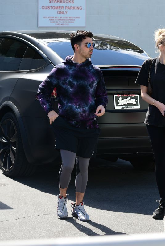 SOPHIE TURNER and Joe Jonas with Their Dog to Petco in Los Angeles 02/29/2020