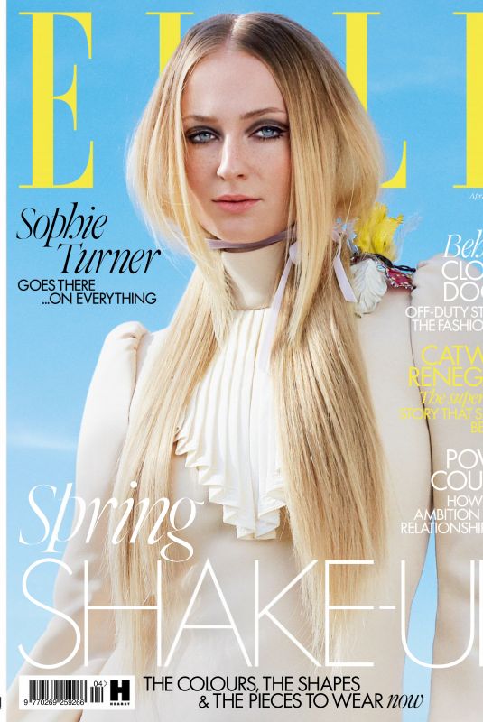 SOPHIE TURNER in Elle Magazine, April 2020