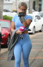 TAMMY HEMBROW in Tights Leaves a Gym in Gold Coast 03/03/2020