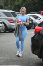 TAMMY HEMBROW in Tights Leaves a Gym in Gold Coast 03/03/2020
