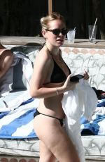 TANYA BURR in Bikini at a Pool in Miami 03/11/2020