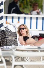 TANYA BURR in Bikini on the Beach in Miami 03/11/2020