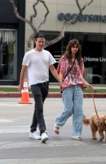 TAYLOR HILL and Daniel Fryer Out with Their Dog in West Hollywood 02/29/2020