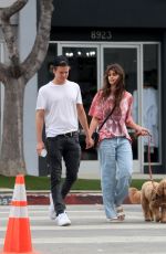 TAYLOR HILL and Daniel Fryer Out with Their Dog in West Hollywood 02/29/2020