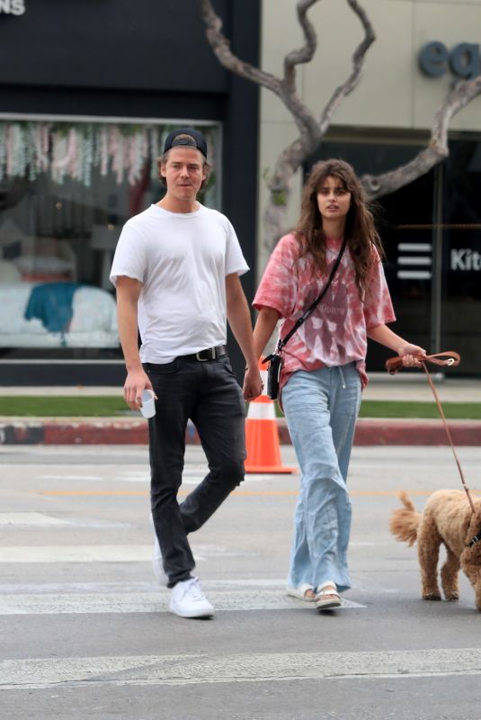 TAYLOR HILL and Daniel Fryer Out with Their Dog in West Hollywood 02/29/2020
