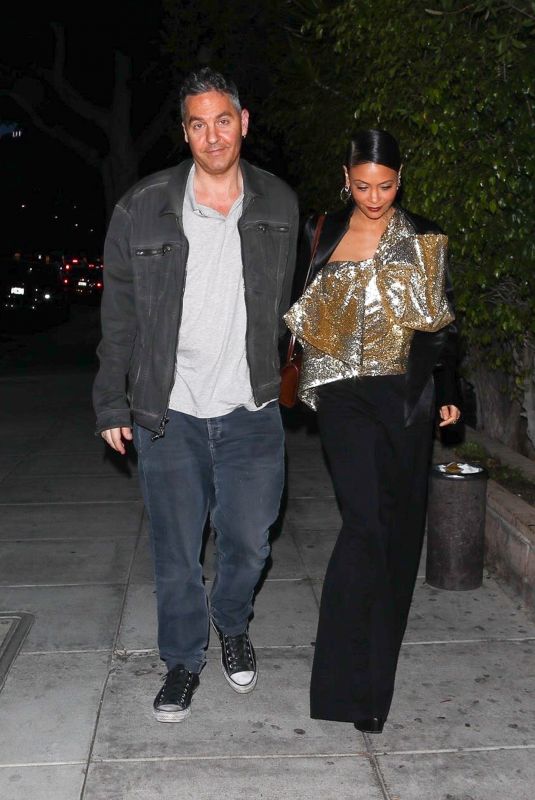 THANDIE NEWTON and Ol Parker Night Out in Beverly Hills 03/06/2020
