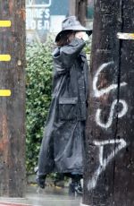 VANESSA HUDGENS Braves the Rain while Out for Coffee in Los Feliz 03/12/2020