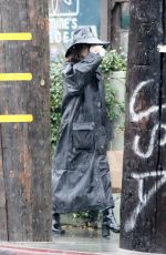 VANESSA HUDGENS Braves the Rain while Out for Coffee in Los Feliz 03/12/2020