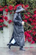 VANESSA HUDGENS Braves the Rain while Out for Coffee in Los Feliz 03/12/2020