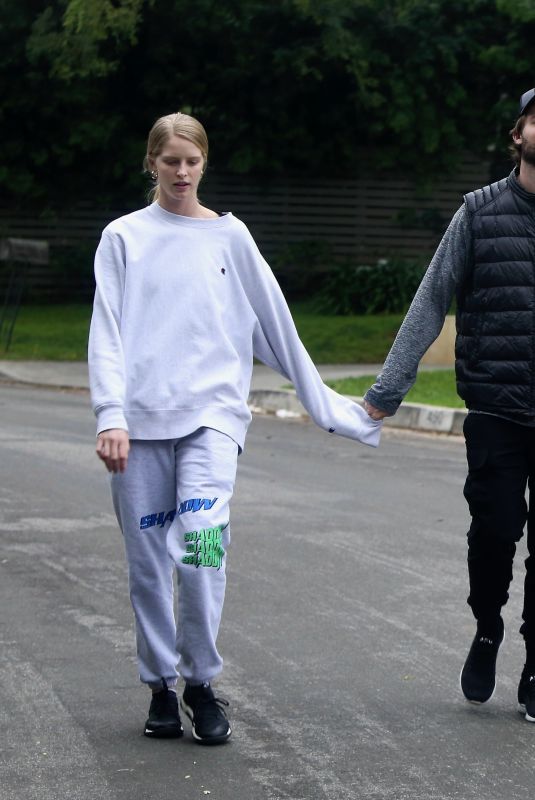 ABBY CHAMPION and Patrick Schwarzenegger Out in Brentwood 04/07/2020