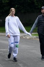 ABBY CHAMPION and Patrick Schwarzenegger Out in Brentwood 04/07/2020