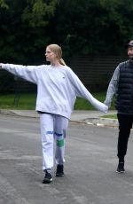 ABBY CHAMPION and Patrick Schwarzenegger Out in Brentwood 04/07/2020