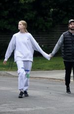ABBY CHAMPION and Patrick Schwarzenegger Out in Brentwood 04/07/2020