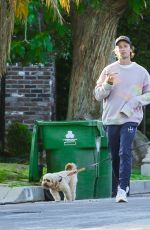 ABBY CHAMPION and Patrick Schwarzenegger Out with Their Dog in Pacific Palisades 04/22/2020