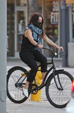 ABIGAIL SPENCER Riding a Bike Out in Studio City 04/23/2020