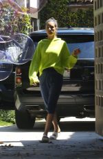 ALESSANDRA AMBRISO Surprised with Delivery of Flowers and Balloons o Her 39th Birthday in Santa Monica 04/11/2020