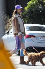 ALESSANDRA AMBROSIO Out with Her Dog in Los Angeles 04/12/2020