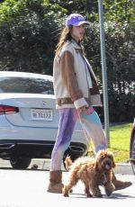 ALESSANDRA AMBROSIO Out with Her Dog in Los Angeles 04/12/2020