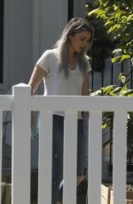 ALI FEDOTOWSKY Out Gardening in Her Front Yard 04/11/2020
