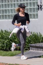 ALI LARTER Out Jogging in Pacific Palisades 04/15/2020