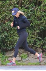 ALI LARTER Out Jogging in Pacific Palisades 04/20/2020