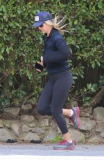 ALI LARTER Out Jogging in Pacific Palisades 04/20/2020