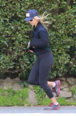 ALI LARTER Out Jogging in Pacific Palisades 04/20/2020