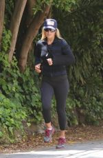 ALI LARTER Out Jogging in Pacific Palisades 04/20/2020