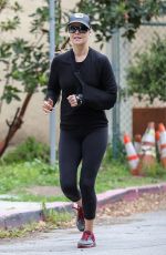 ALI LARTER Out Jogging in Santa Monica 04/13/2020