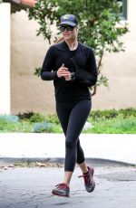 ALI LARTER Out Jogging in Santa Monica 04/13/2020