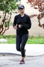 ALI LARTER Out Jogging in Santa Monica 04/13/2020
