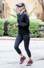 ALI LARTER Out Jogging in Santa Monica 04/13/2020